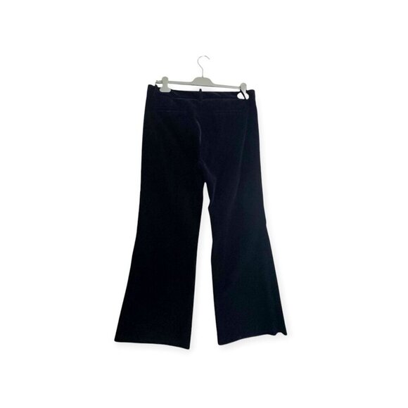 Nili Lotan Derek Velvet Flared Pants, Dark Navy, Made in USA, Size 10, New with - Picture 3 of 15
